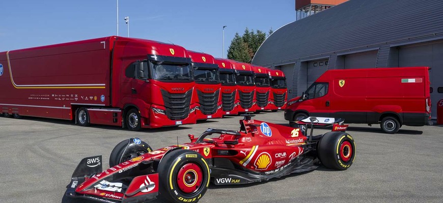 Iveco S-Way bude voziť Ferrari. Ťahač s patentovo chráneným lakom Ferrari dostanú len vyvolení