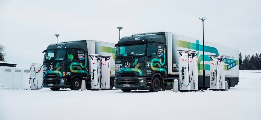 Mercedes-Benz testoval vplyv zimy na dojazd elektrických kamiónov. Problém bol najmä odpor vzduchu