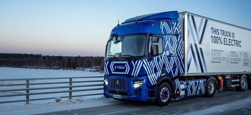 Elektrický Renault Trucks E-Tech funguje aj v extrémnych mrazoch. Na nabitie tu zvládol 250 km